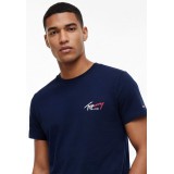 Tommy Hilfiger Ανδρική κοντομάνικη μπλούζα DM0DM22538_BLC1G Navy 4