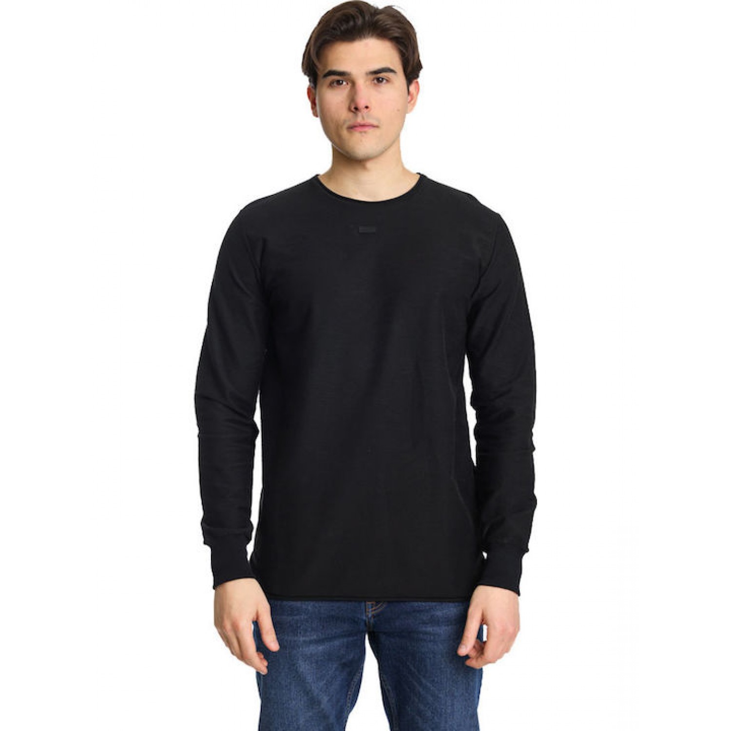 Life Style Butiken Ανδρική μακρυμάνικη μπλούζα LS12481086 Black