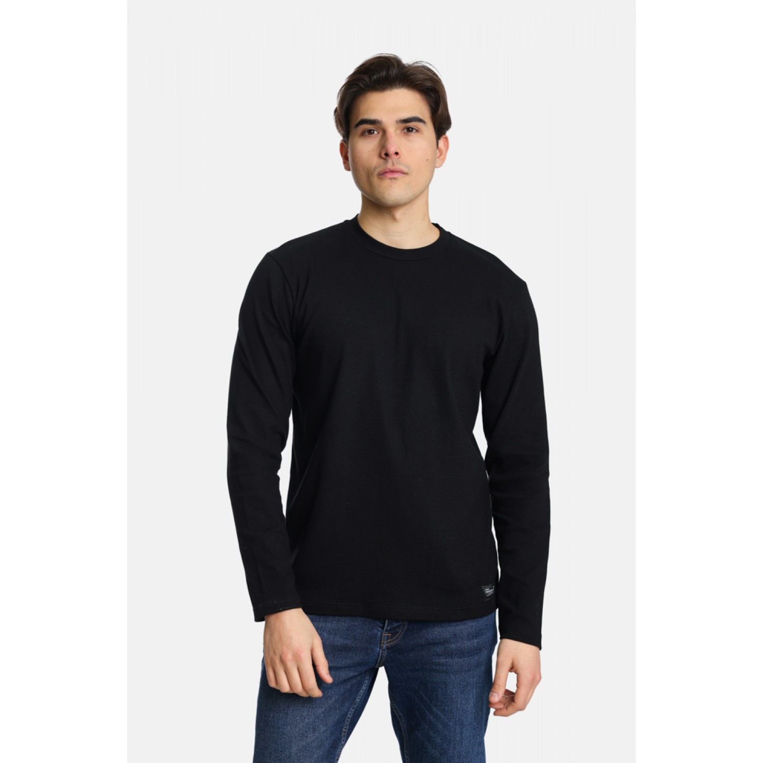 Life Style Butiken Ανδρική μακρυμάνικη μπλούζα LS12481088 Black 