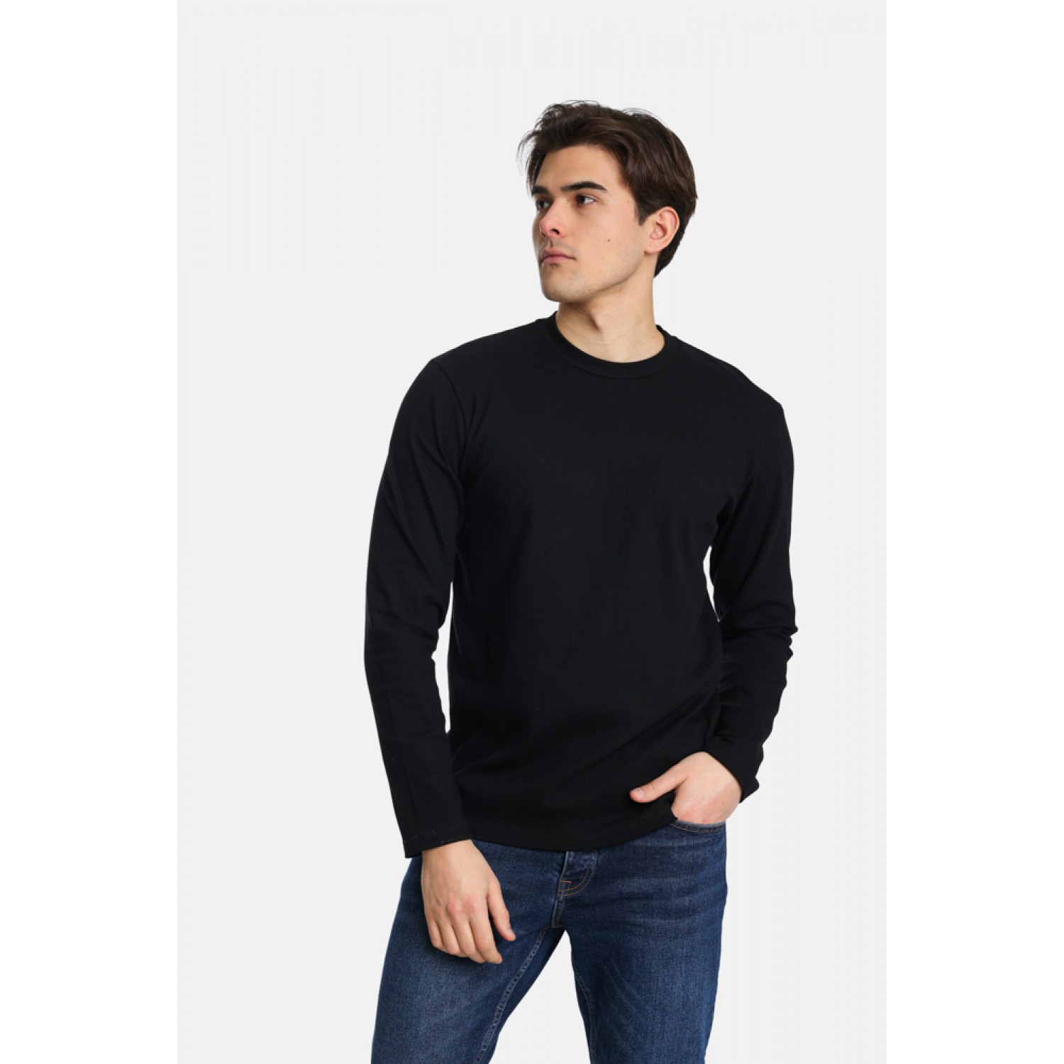 Life Style Butiken Ανδρική μακρυμάνικη μπλούζα LS12481088 Black 