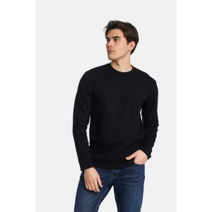 Life Style Butiken Ανδρική μακρυμάνικη μπλούζα LS12481088 Black 