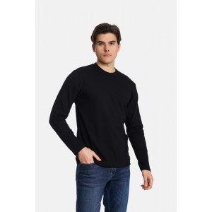 Life Style Butiken Ανδρική μακρυμάνικη μπλούζα LS12481088 Black 