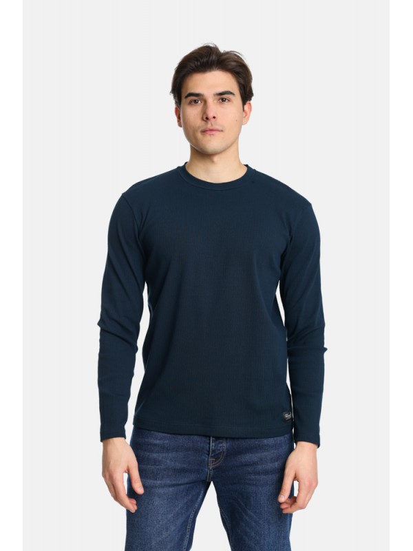 Life Style Butiken Ανδρική μακρυμάνικη μπλούζα LS12481088 Navy