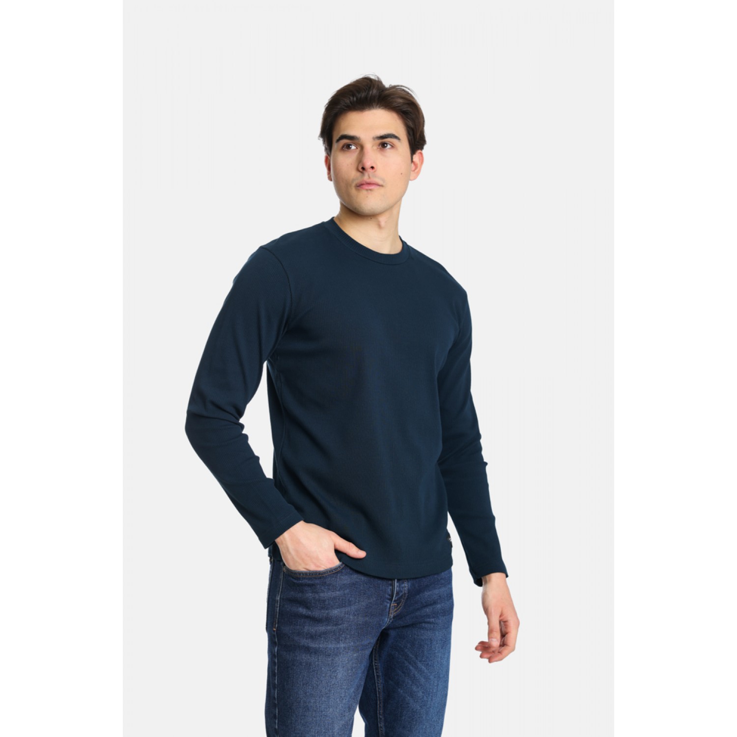 Life Style Butiken Ανδρική μακρυμάνικη μπλούζα LS12481088 Navy
