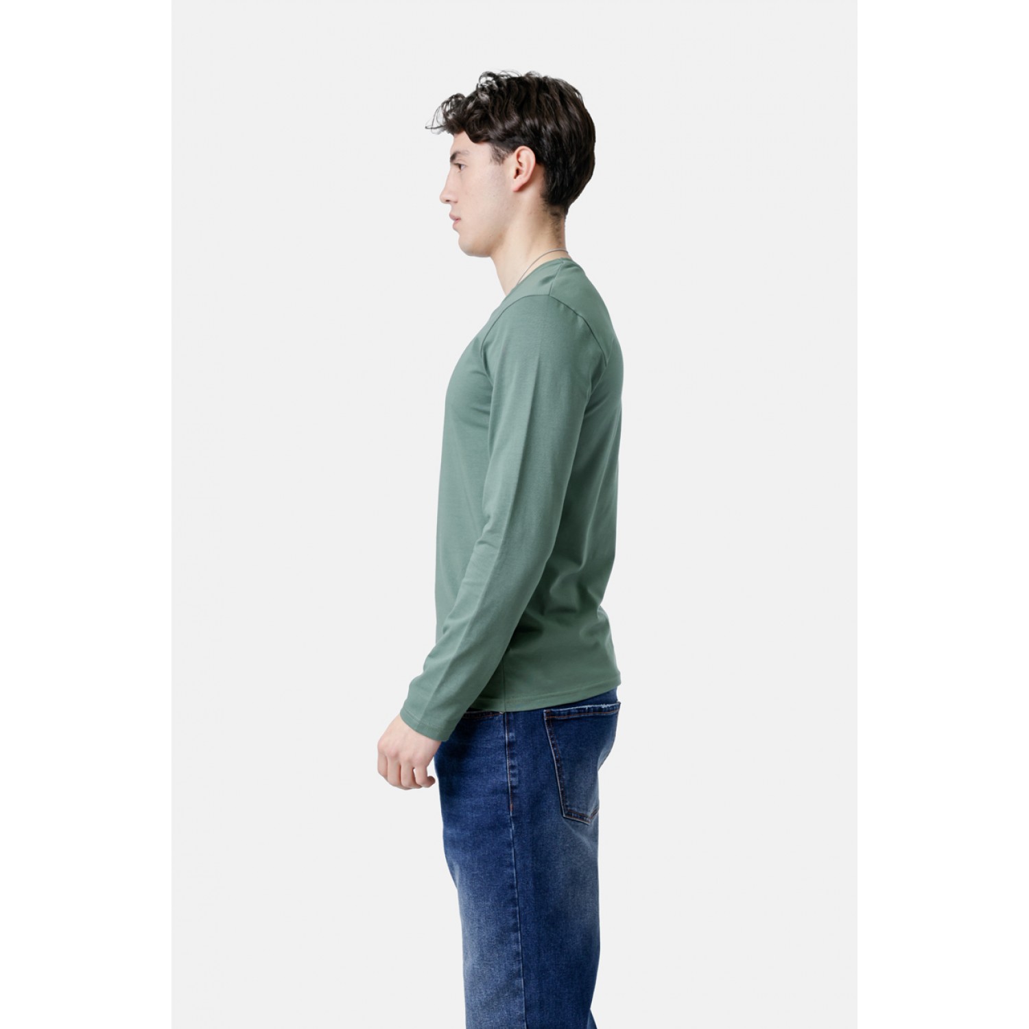 Life Style Butiken Ανδρική μακρυμάνικη μπλούζα LS12581026 Μέντα