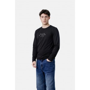 Life Style Butiken Ανδρική μακρυμάνικη μπλούζα LS12581026 Black