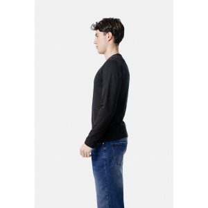 Life Style Butiken Ανδρική μακρυμάνικη μπλούζα LS12581026 Black