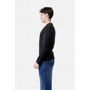Life Style Butiken Ανδρική μακρυμάνικη μπλούζα LS12581027 Black