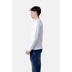 Life Style Butiken Ανδρική μακρυμάνικη μπλούζα LS12581027 Λευκό