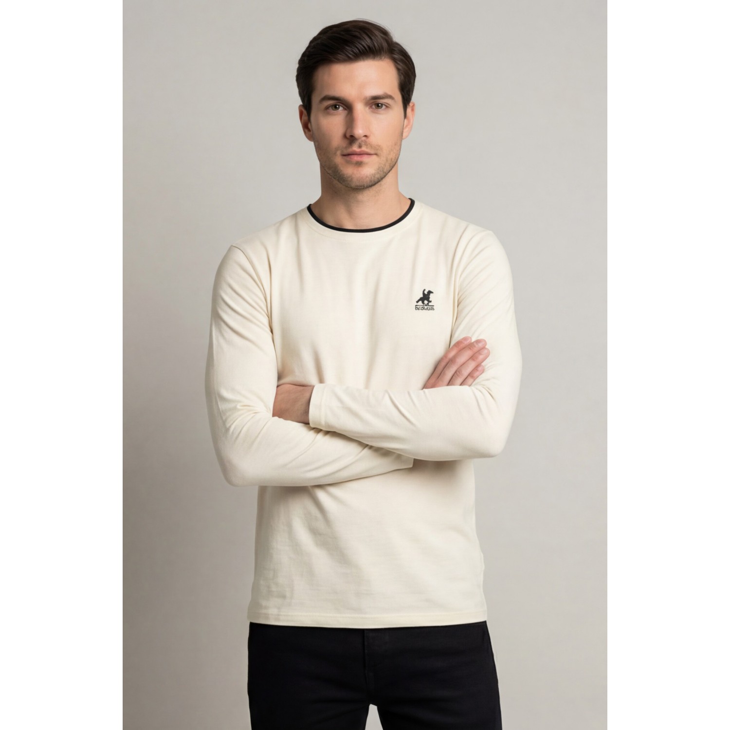 U.S Grand Polo equipment & apparel Ανδρική μακρυμάνικη μπλούζα AU02843ABNER_BEA0952 ΜΠΕΖ