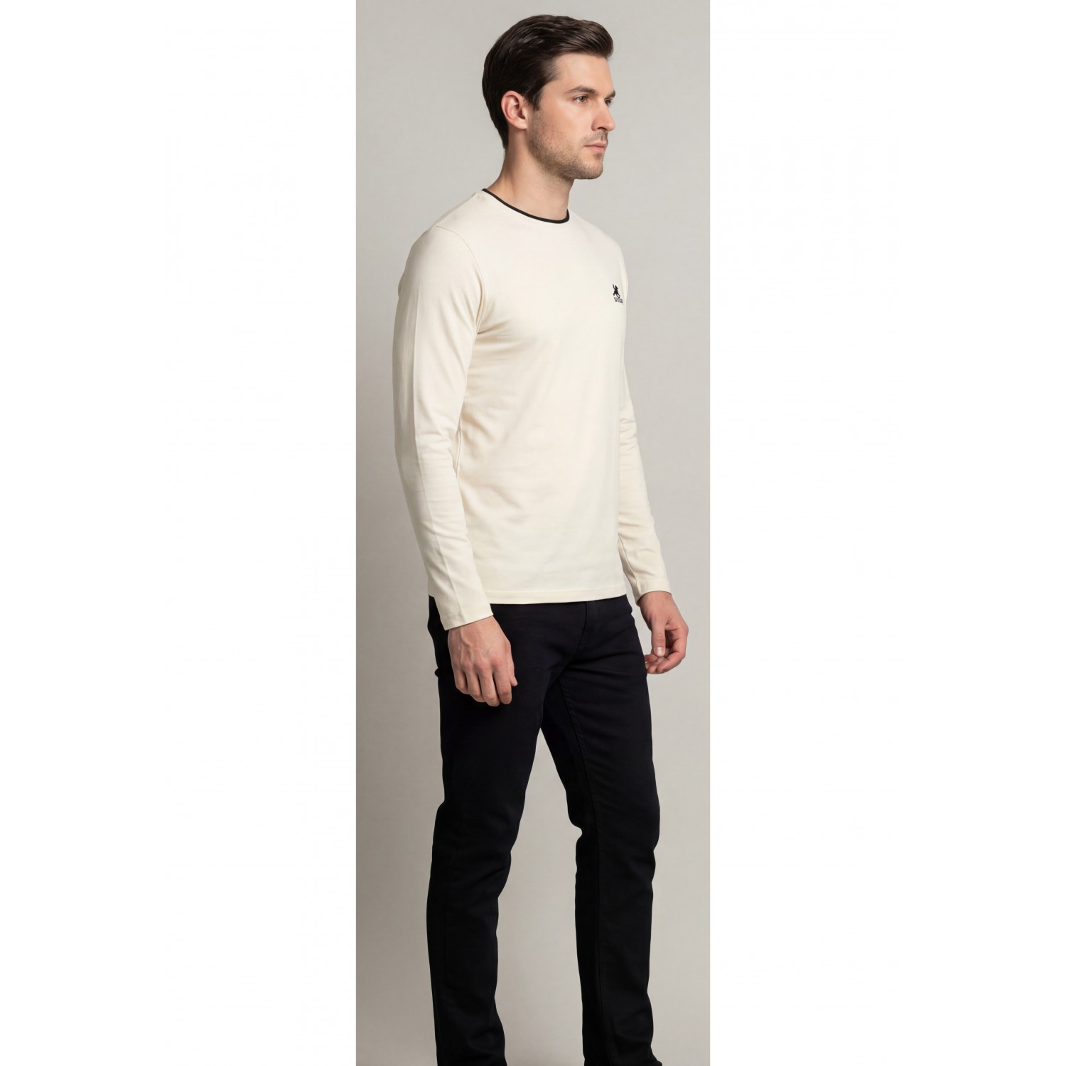 U.S Grand Polo equipment & apparel Ανδρική μακρυμάνικη μπλούζα AU02843ABNER_BEA0952 ΜΠΕΖ