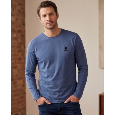 U.S Grand Polo equipment & apparel Ανδρική μακρυμάνικη μπλούζα  AU02843ABNER_BLA7400 ΡΑΦ