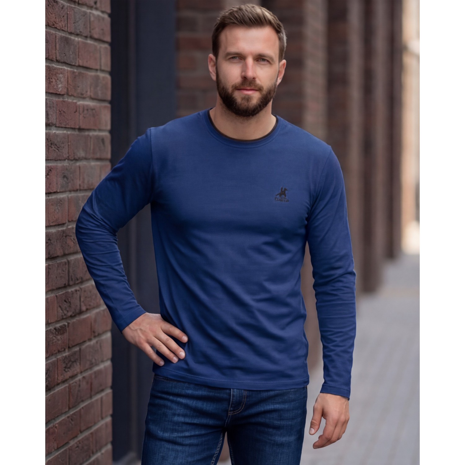 U.S Grand Polo equipment & apparel Ανδρική μακρυμάνικη μπλούζα AU02843ABNER_NEA2050 Navy