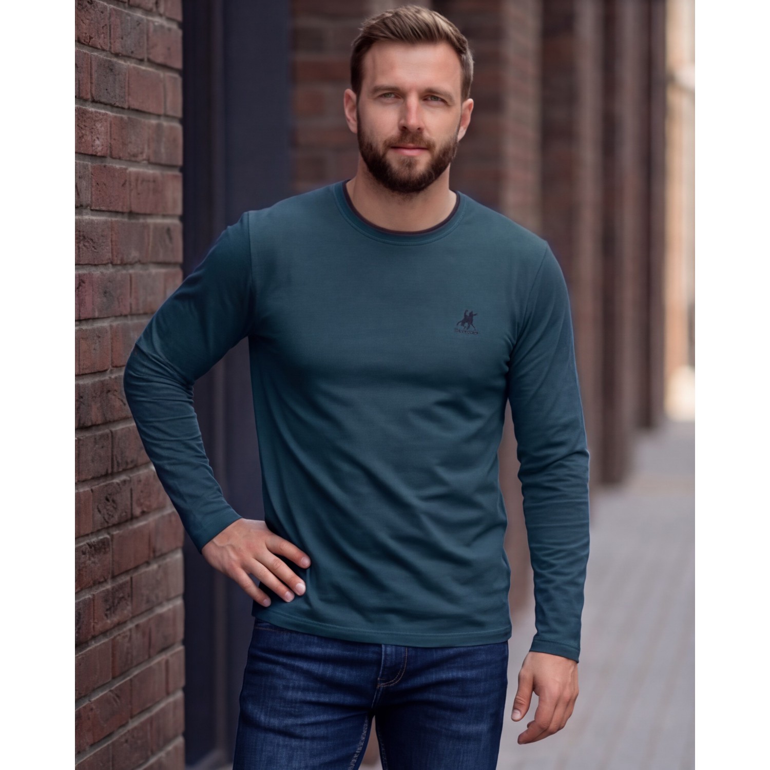 U.S Grand Polo equipment & apparel Ανδρική μακρυμάνικη μπλούζα AU02843ABNER_VEA12500 Forest