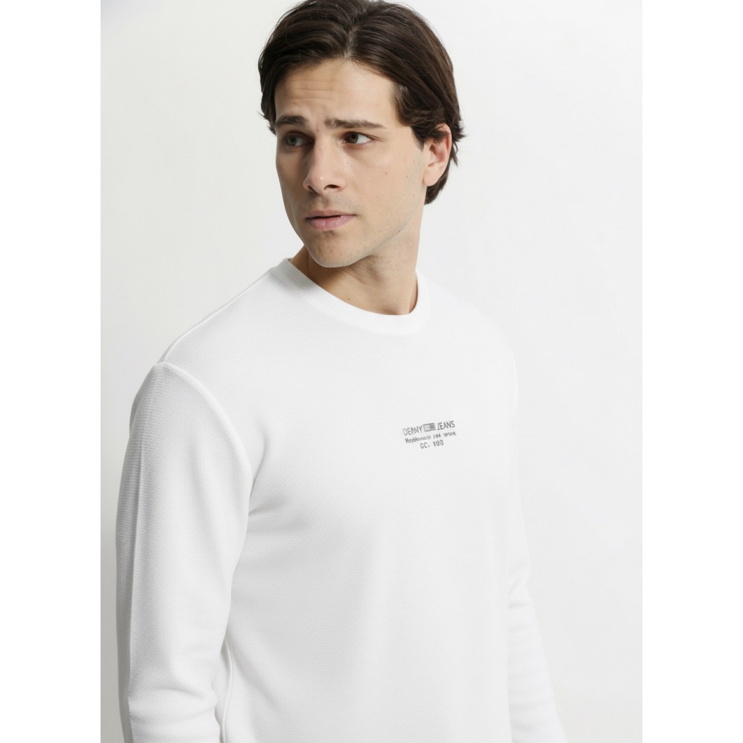 Life Style Butiken Ανδρική Μακρυμάνικη Μπλούζα LS1206099 Λευκό