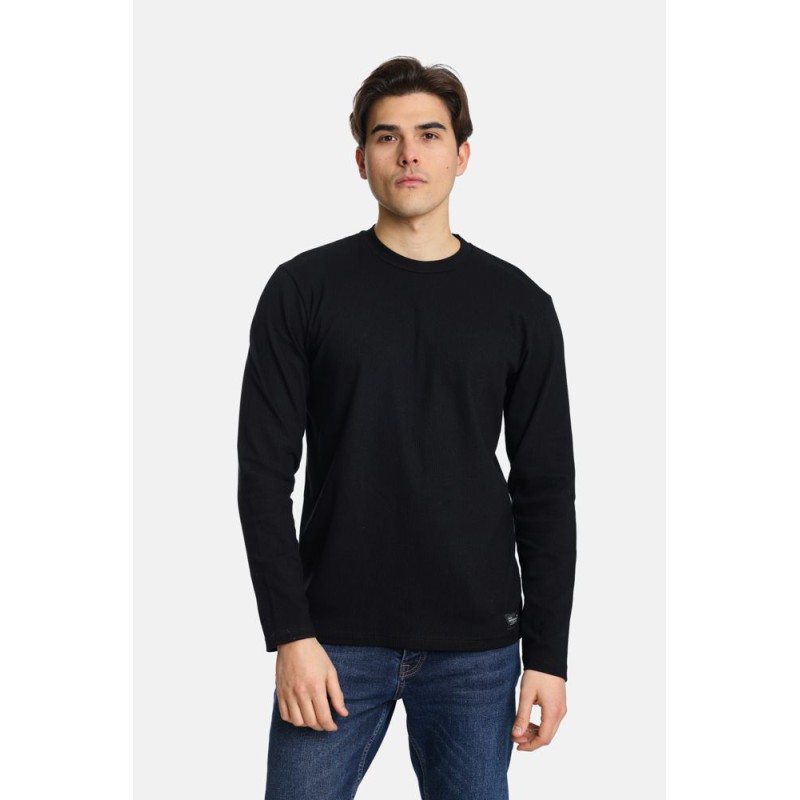 Life Style Butiken Ανδρική μακρυμάνικη μπλούζα LS12481088 Black