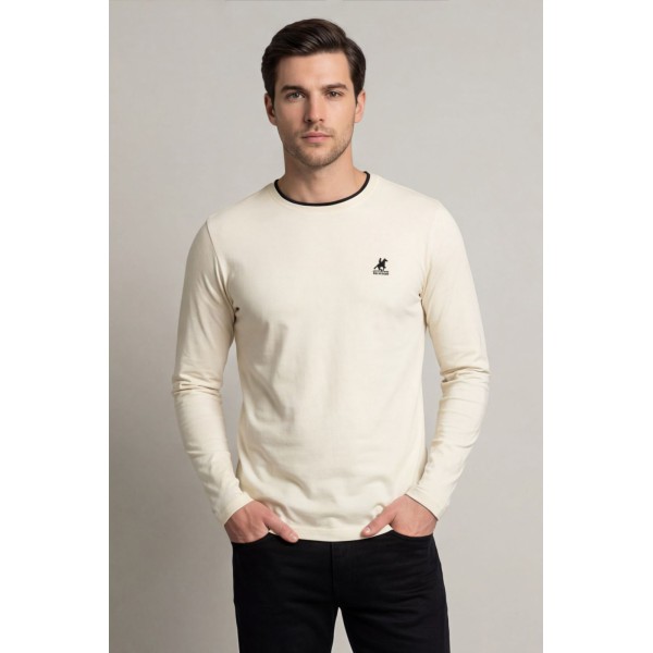 U.S Grand Polo equipment & apparel Ανδρική μακρυμάνικη μπλούζα AU02843ABNER_BEA0952 ΜΠΕΖ
