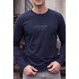 Life Style Butiken Ανδρική μακρυμάνικη μπλούζα LS12681003 NAVY 1