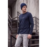 Life Style Butiken Ανδρική μακρυμάνικη μπλούζα LS12681003 NAVY 2