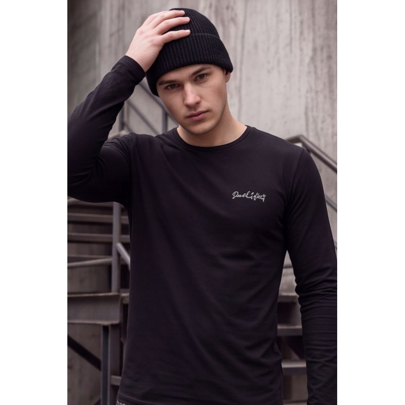 Life Style Butiken Ανδρική μακρυμάνικη μπλούζα LS12681011 BLACK Ανδρικά