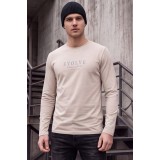 Life Style Butiken Ανδρική μακρυμάνικη μπλούζα LS12681012 BEIGE 1