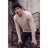 Life Style Butiken Ανδρική μακρυμάνικη μπλούζα LS12681012 BEIGE 2
