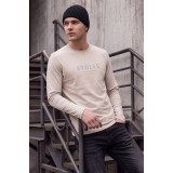 Life Style Butiken Ανδρική μακρυμάνικη μπλούζα LS12681012 BEIGE 3