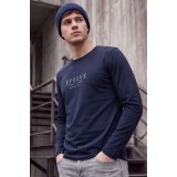 Life Style Butiken Ανδρική μακρυμάνικη μπλούζα LS12681012 NAVY 2