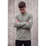 Life Style Butiken Ανδρική Μακρυμάνικη Μπλούζα Slim Fit 100% Βαμβακερή LS10770 MENTA 2