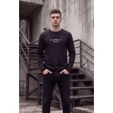 Life Style Butiken Ανδρική Μακρυμάνικη Μπλούζα Slim Fit 100% Βαμβακερή LS10773 ΜΑΥΡΟ 4