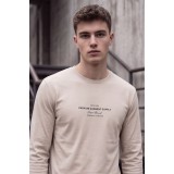 Life Style Butiken Ανδρική Μακρυμάνικη Μπλούζα Slim Fit 100% Βαμβακερή LS10773 ΜΠΕΖ 1