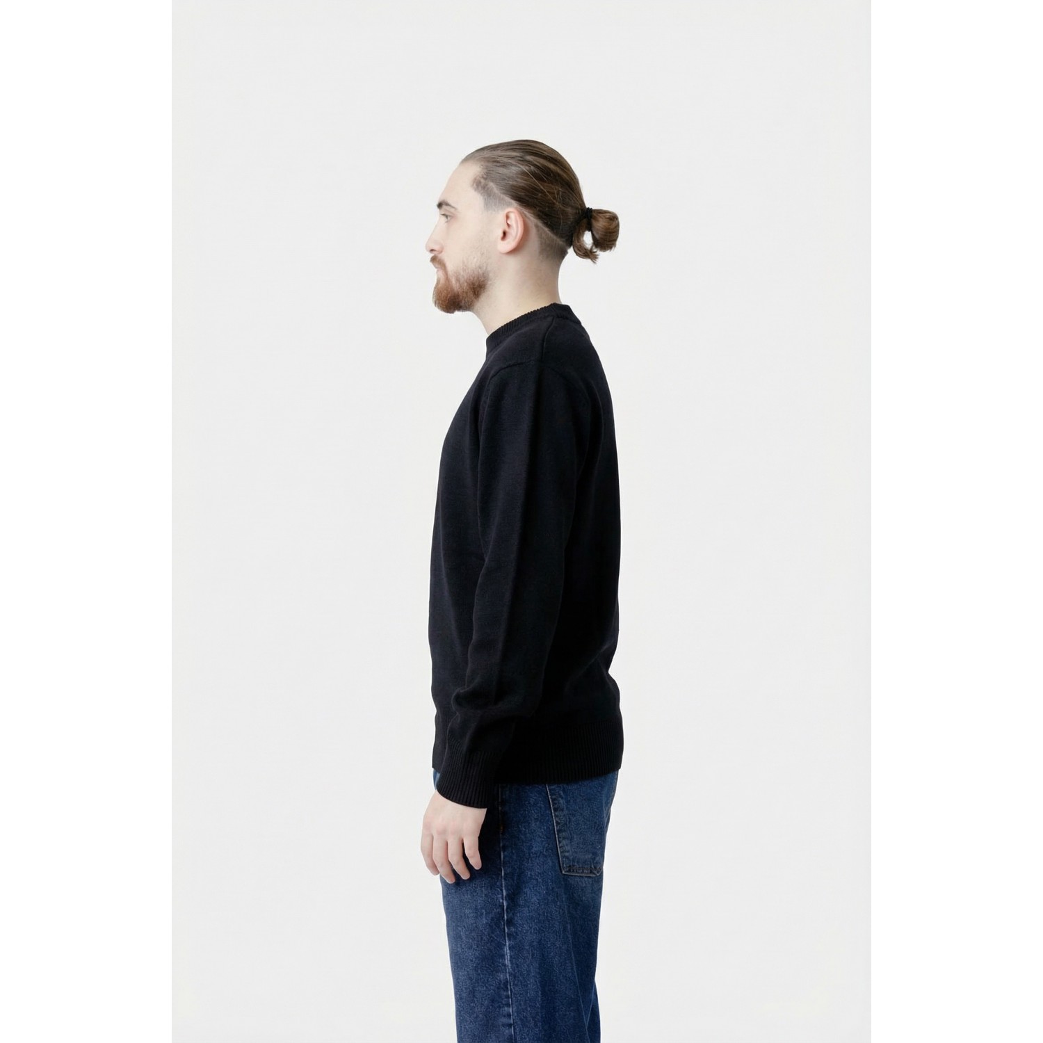 Life Style Butiken Ανδρικό Πουλόβερ Με Στρογγυλή Λαιμόκοψη LS12598003 Black