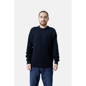 Life Style Butiken Μαύρο Ανδρικό Πουλόβερ Με Στρογγυλή Λαιμόκοψη LS12598012 Navy