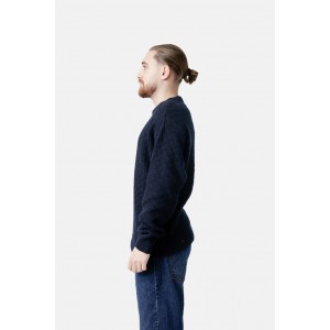 Life Style Butiken Μαύρο Ανδρικό Πουλόβερ Με Στρογγυλή Λαιμόκοψη LS12598012 Navy