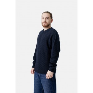 Life Style Butiken Μαύρο Ανδρικό Πουλόβερ Με Στρογγυλή Λαιμόκοψη LS12598012 Navy