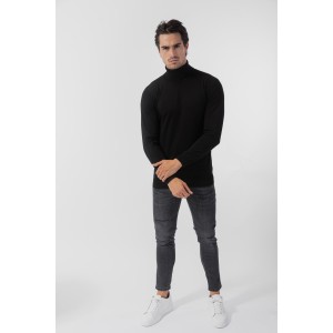 Life Style Butiken Ανδρικό λεπτό πλεκτό ζιβάγκο LS1M003 Μαύρο