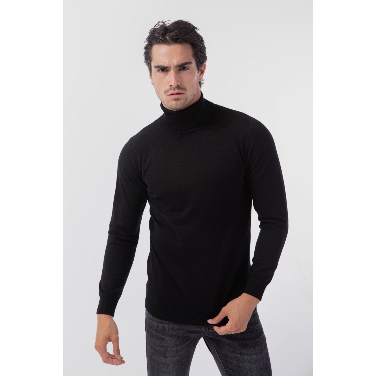 Life Style Butiken Ανδρικό λεπτό πλεκτό ζιβάγκο LS1M003 Μαύρο