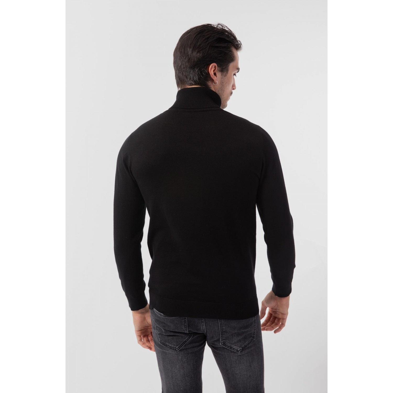 Life Style Butiken Ανδρικό λεπτό πλεκτό ζιβάγκο LS1M003 Μαύρο