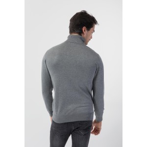 Life Style Butiken Ανδρικό λεπτό πλεκτό ζιβάγκο LS1M003 Γκρι