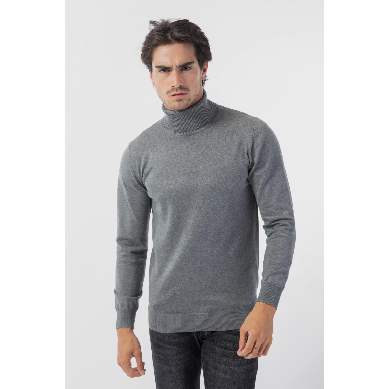 Life Style Butiken Ανδρικό λεπτό πλεκτό ζιβάγκο LS1M003 Γκρι