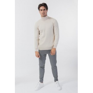 Life Style Butiken Ανδρικό λεπτό πλεκτό ζιβάγκο LS1M003 Μπεζ