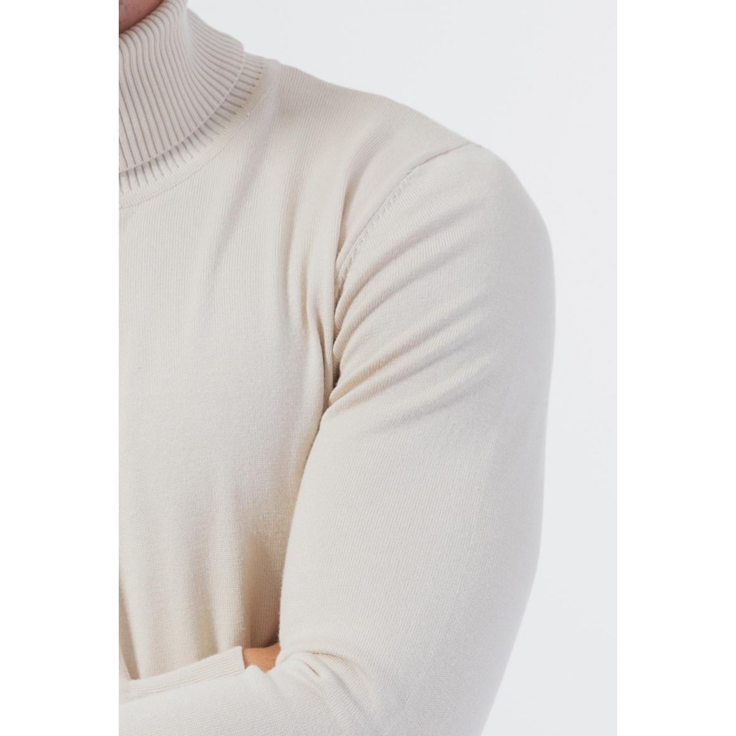 Life Style Butiken Ανδρικό λεπτό πλεκτό ζιβάγκο LS1M003 Μπεζ