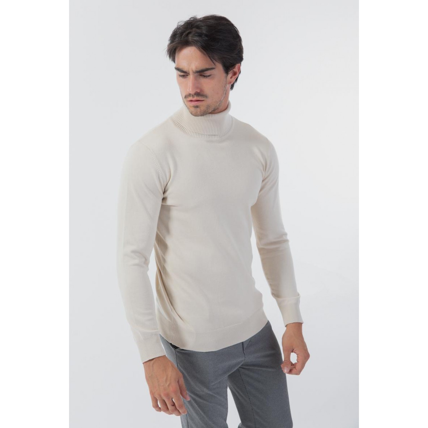 Life Style Butiken Ανδρικό λεπτό πλεκτό ζιβάγκο LS1M003 Μπεζ