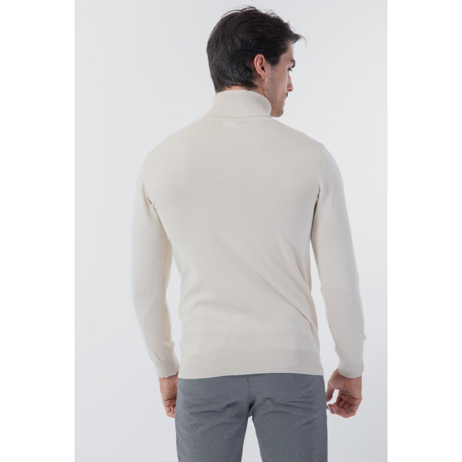 Life Style Butiken Ανδρικό λεπτό πλεκτό ζιβάγκο LS1M003 Μπεζ