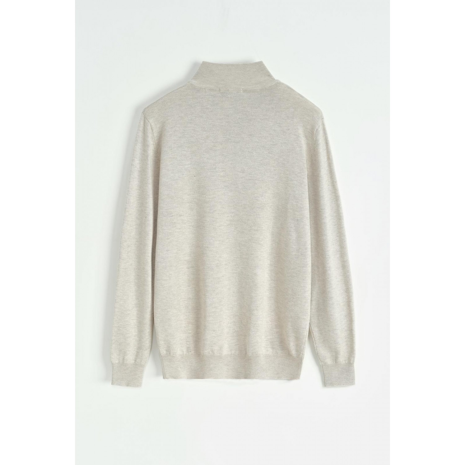 Life Style Butiken Ανδρικό πλεκτό πουλόβερ με φερμουάρ στο λαιμό LS1M606 ΜΠΕΖ