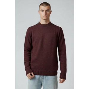 Life Style Butiken Ανδρικό Πουλόβερ Με Στρογγυλή Λαιμόκοψη LS11529 Μπορντό