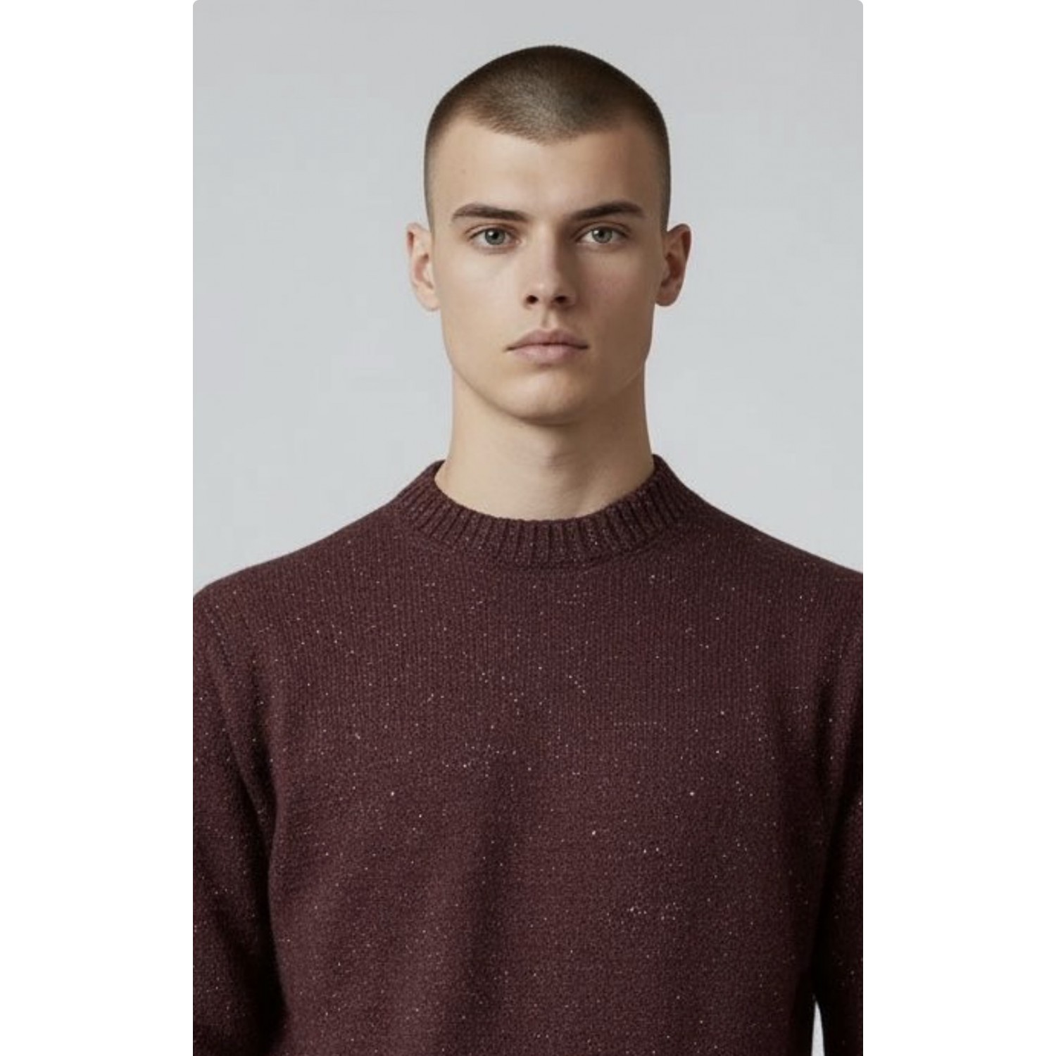 Life Style Butiken Ανδρικό Πουλόβερ Με Στρογγυλή Λαιμόκοψη LS11529 Μπορντό
