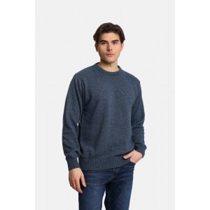 Life Style Butiken Ανδρικό Πουλόβερ Με Στρογγυλή Λαιμόκοψη LS2498007 Navy Κανονική Εφαρμογή