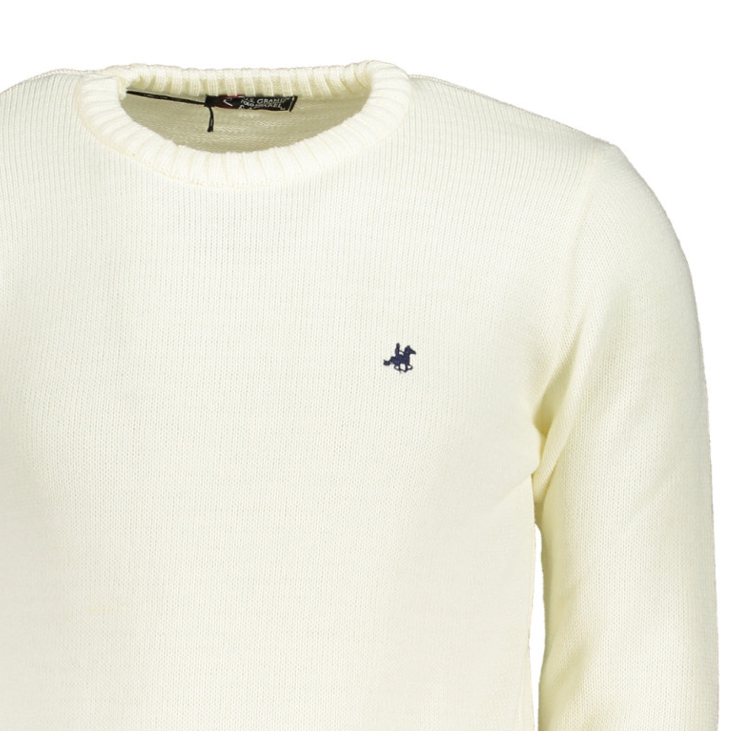 U.S. GRAND POLO USTR950 Εκρού Ανδρικό Πουλόβερ Με Στρογγυλή Λαιμόκοψη