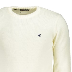 U.S. GRAND POLO USTR950 Εκρού Ανδρικό Πουλόβερ Με Στρογγυλή Λαιμόκοψη